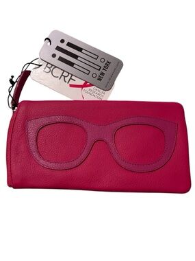 Leather eyeglass pouch NWT
